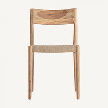 Charger l&#39;image dans la galerie, Teak wood and rope chair