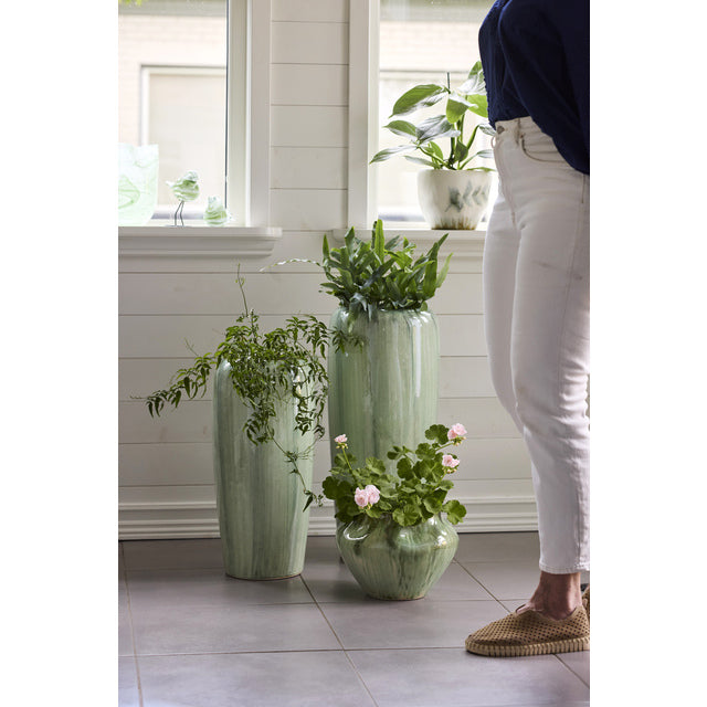 GALINA Potte/Vase D22 H32 cm green