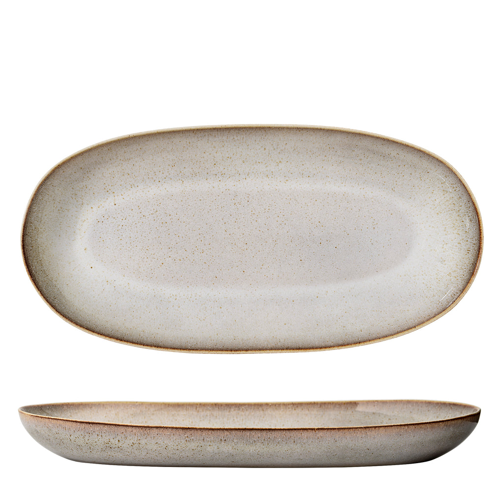 Sandrine Serving Plate, Nature, Stoneware