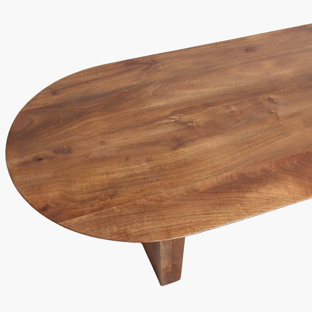 Bullnose coffee table brown