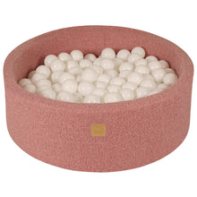 Carica l&#39;immagine nel visualizzatore di Gallery, Baby Foam Round Ball Pit 90x30cm with 200 Balls 7cm Certified, Boucle, Pink:White