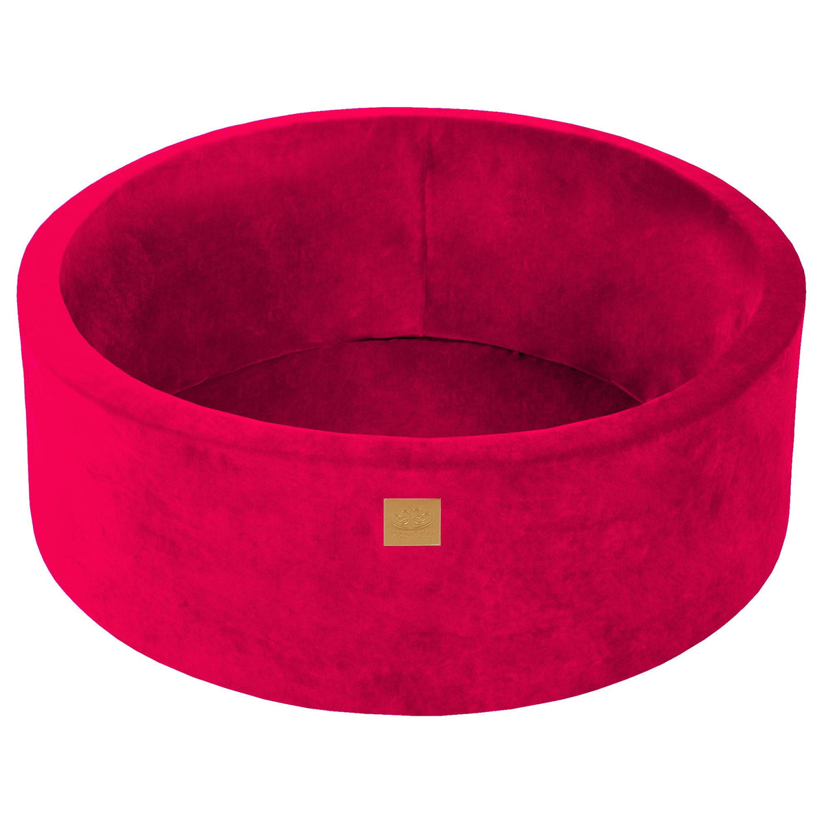 Baby Foam Round Ball Pit 90x30cm without Balls, Velvet, Magenta