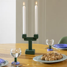 Load image into Gallery viewer, Candle holder chunk small green