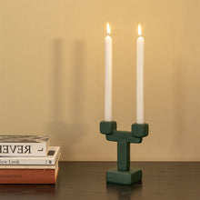 Load image into Gallery viewer, Candle holder chunk small green