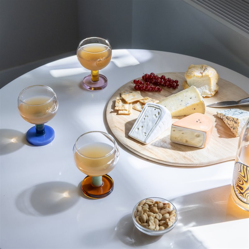 Glass cantine pink set of 2