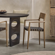 Load image into Gallery viewer, Dining armchair black leather