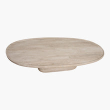 Load image into Gallery viewer, Travertine oval shape coffee table upper edge