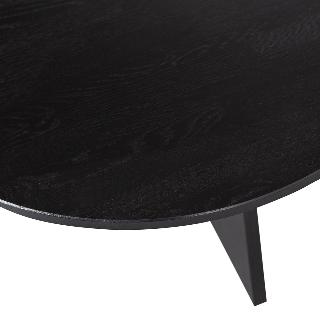 FRIES COFFEE TABLE OAK BLACKNIGHT O90CM [fsc]
