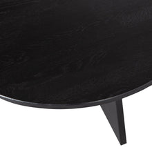 Laden Sie das Bild in den Galerie-Viewer, FRIES COFFEE TABLE OAK BLACKNIGHT O90CM [fsc]