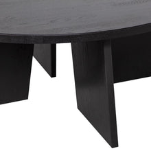 Laden Sie das Bild in den Galerie-Viewer, FRIES COFFEE TABLE OAK BLACKNIGHT O90CM [fsc]