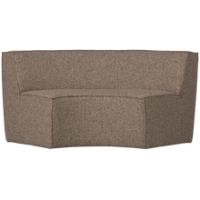 Load image into Gallery viewer, EUROPA 2-SEATER DINING BENCH WOVEN FABRIC DARK BROWN MELANGE