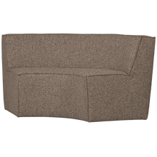 Load image into Gallery viewer, EUROPA 2-SEATER DINING BENCH WOVEN FABRIC DARK BROWN MELANGE