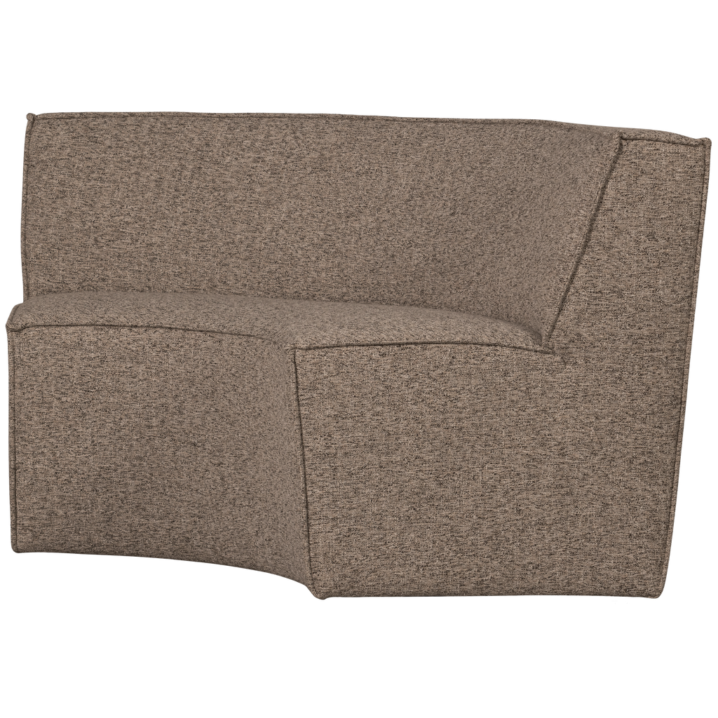 EUROPA 2-SEATER DINING BENCH WOVEN FABRIC DARK BROWN MELANGE