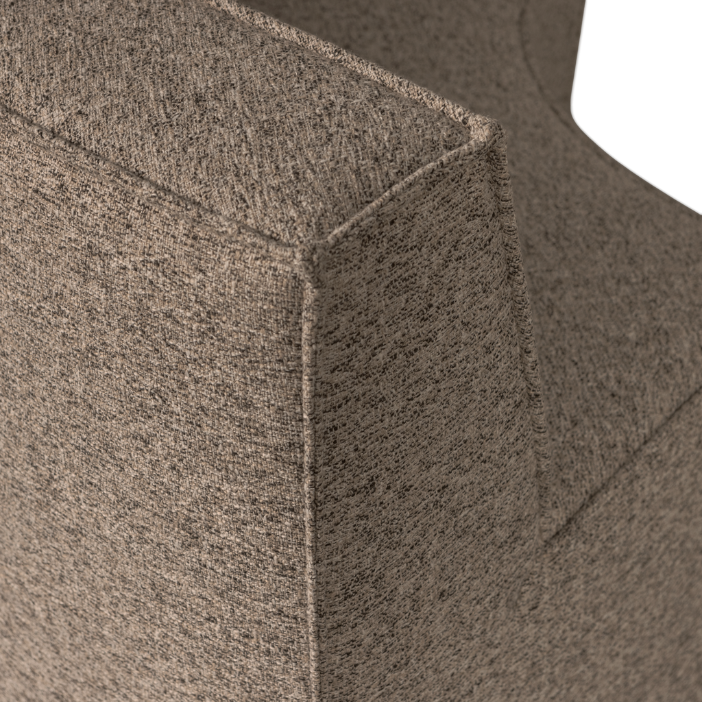 EUROPA 2-SEATER DINING BENCH WOVEN FABRIC DARK BROWN MELANGE