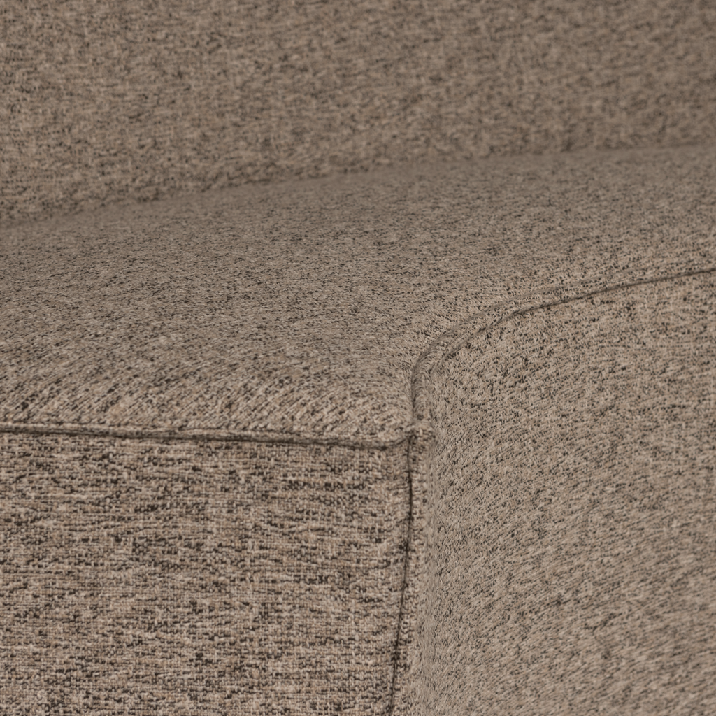 EUROPA 4-SEATER DINING BENCH WOVEN FABRIC DARK BROWN MELANGE