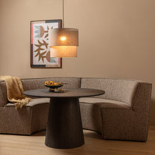 Load image into Gallery viewer, EUROPA 2-SEATER DINING BENCH WOVEN FABRIC DARK BROWN MELANGE