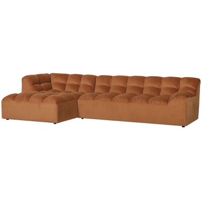 ALLURE CHAISE LONGUE LEFT VELVET TERRA