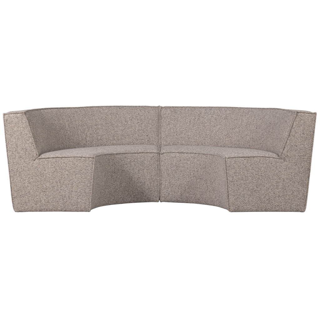 EUROPA 4-SEATER DINING BENCH WOVEN FABRIC SAND MELANGE