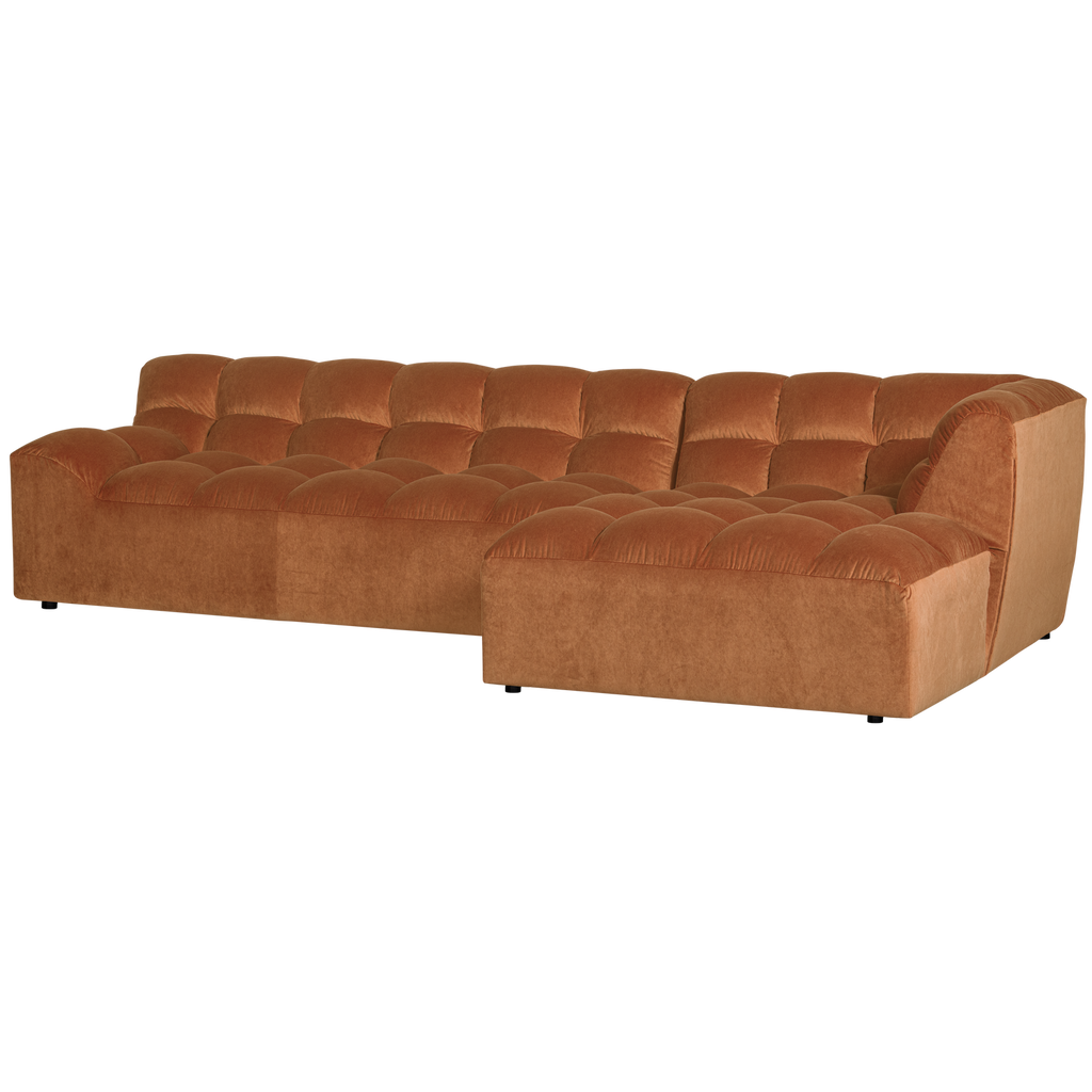 ALLURE CHAISE LONGUE RIGHT VELVET TERRA