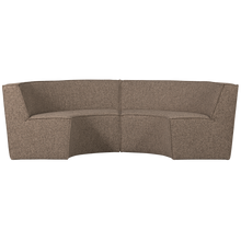 Load image into Gallery viewer, EUROPA 4-SEATER DINING BENCH WOVEN FABRIC DARK BROWN MELANGE