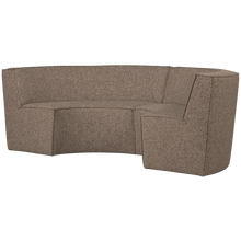 Load image into Gallery viewer, EUROPA 4-SEATER DINING BENCH WOVEN FABRIC DARK BROWN MELANGE