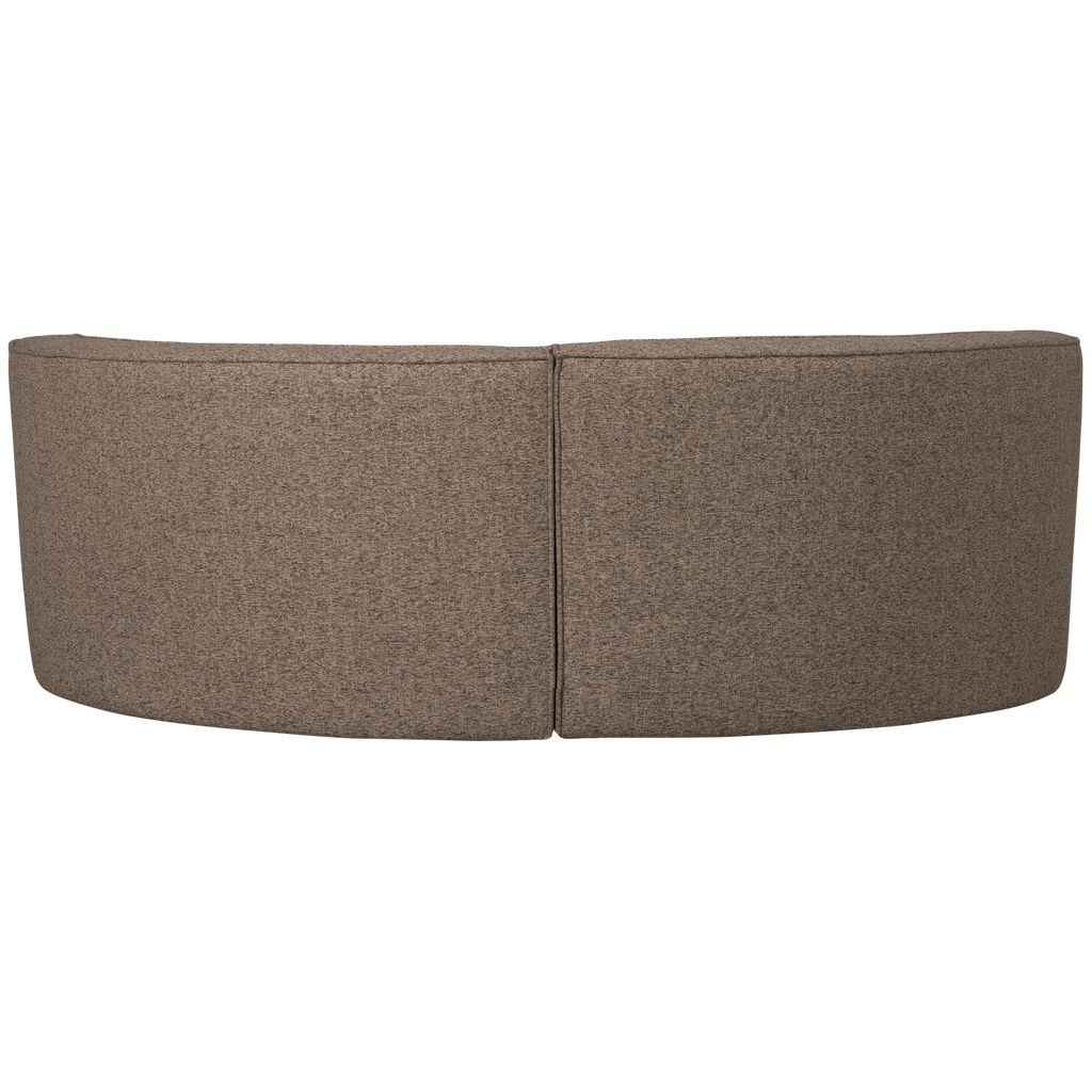 EUROPA 4-SEATER DINING BENCH WOVEN FABRIC DARK BROWN MELANGE