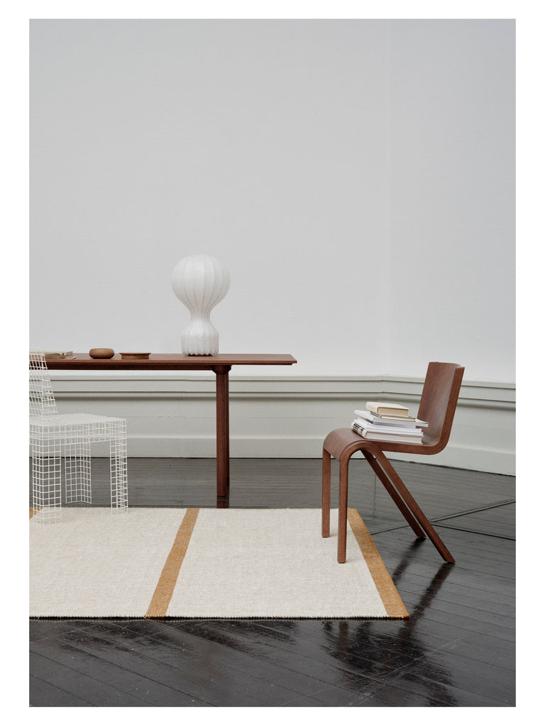 Rapallo Mustard hand-woven rug – styled in a living room | Linie Design at Bois Blanc Home, Limassol, Cyprus