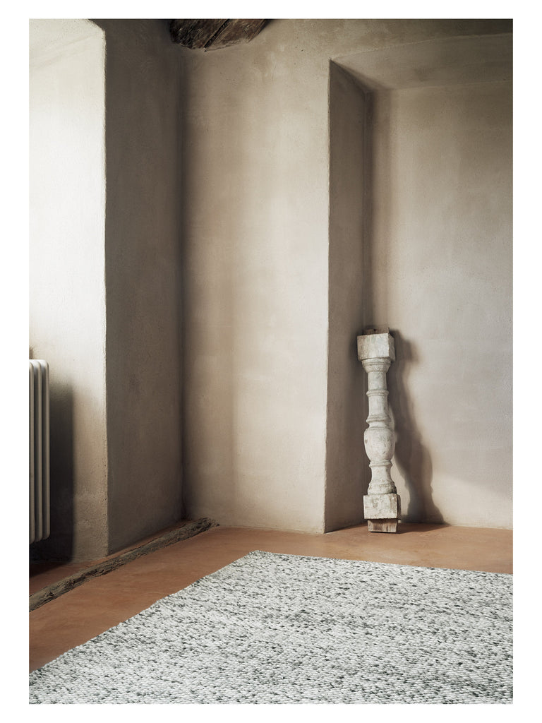 Sirius Grey hand-woven rug – styled in a living room | Linie Design at Bois Blanc Home, Limassol, Cyprus