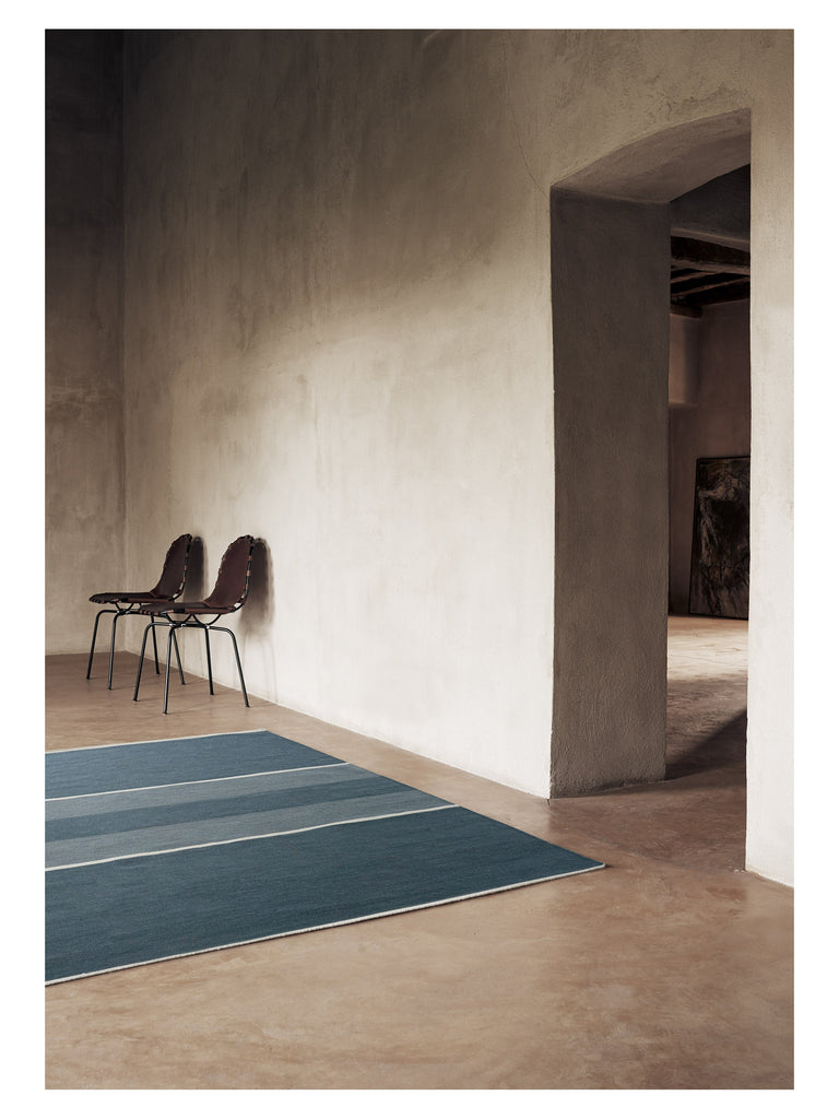Linca Petrol hand-woven rug – styled in a living room | Linie Design at Bois Blanc Home, Limassol, Cyprus