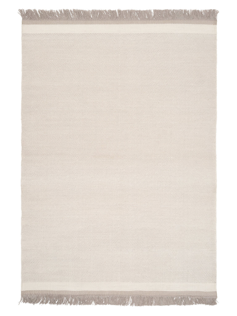 Mattia White hand-woven rug – product photo | Linie Design at Bois Blanc Home, Limassol, Cyprus