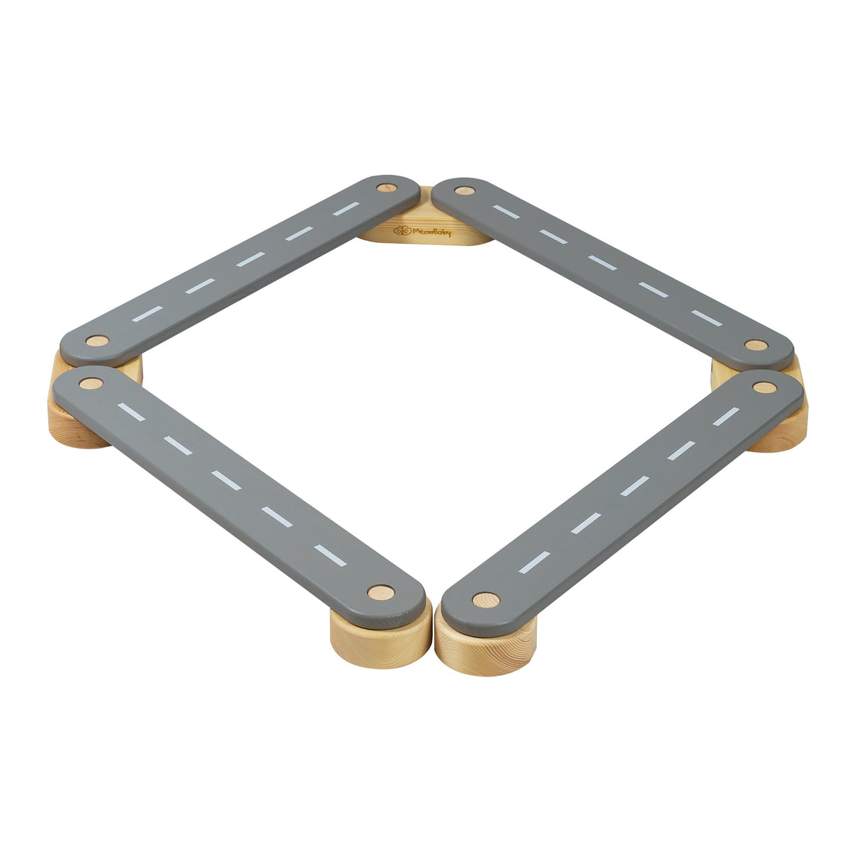 Wooden Balance Beam grey 4 elements