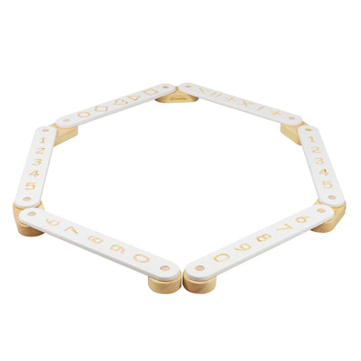 Wooden Balance Beam white 6 elements