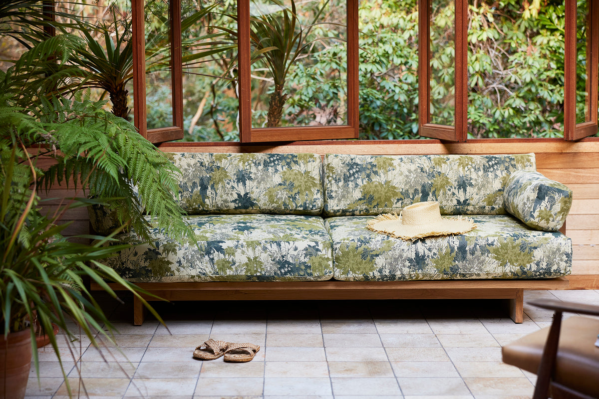 Outdoor sofa teak botanical