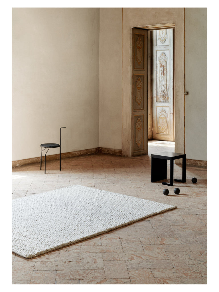 Comfort Silver handloom rug – styled in a living room | Linie Design at Bois Blanc Home, Limassol, Cyprus