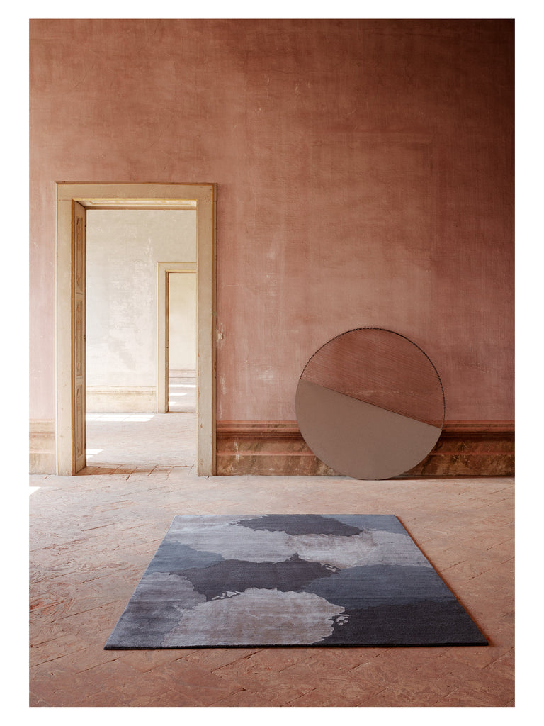 Monu Leaf hand-knotted rug – styled in a living room | Linie Design at Bois Blanc Home, Limassol, Cyprus