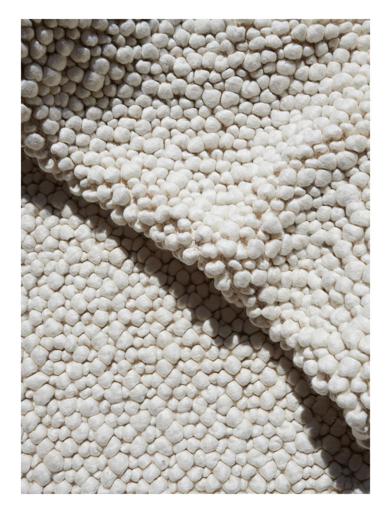 Sigga White hand-woven rug – detail 3 | Linie Design at Bois Blanc Home, Limassol, Cyprus