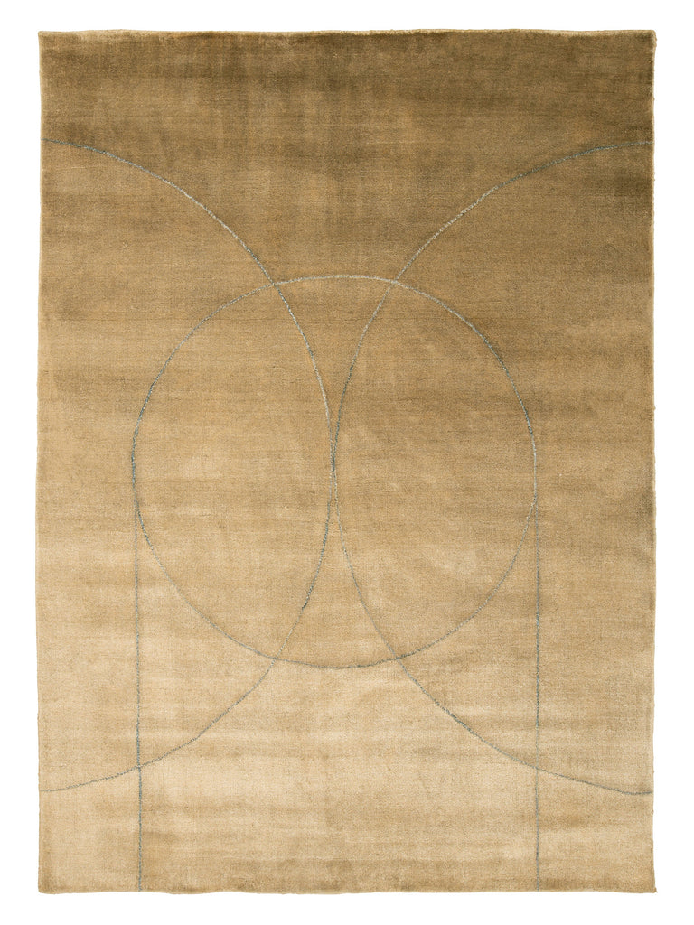 Circulus Ochre loom-knotted rug – product photo | Linie Design at Bois Blanc Home, Limassol, Cyprus