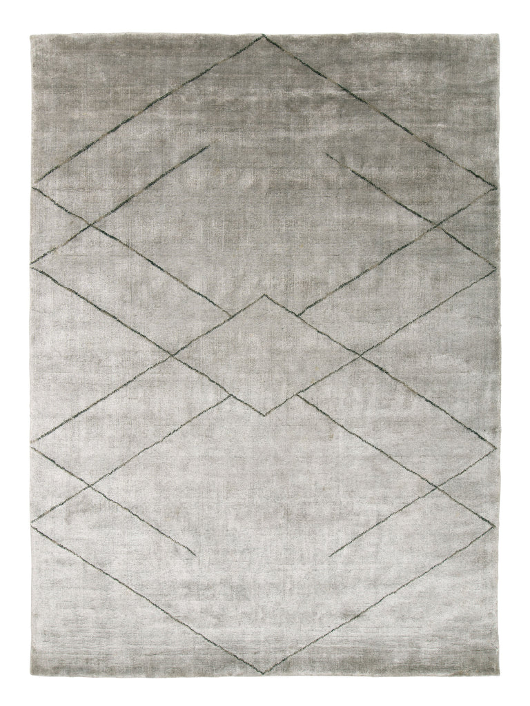 Tetsu Silver loom-knotted rug – product photo | Linie Design at Bois Blanc Home, Limassol, Cyprus