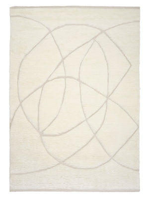 Lineal Sweep White hand-knotted rug – product photo | Linie Design at Bois Blanc Home, Limassol, Cyprus