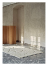 Carica l'immagine nel visualizzatore di Gallery, Lineal Sweep White hand-knotted rug – styled in a living room | Linie Design at Bois Blanc Home, Limassol, Cyprus