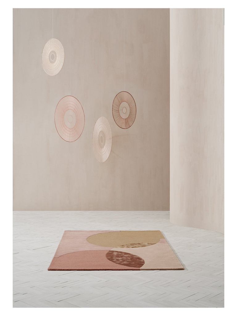 Caldera Mustard hand-tufted rug – styled in a living room | Linie Design at Bois Blanc Home, Limassol, Cyprus