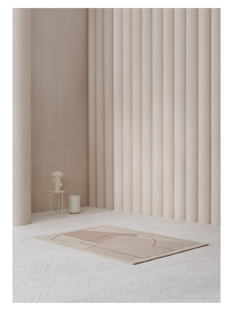 Furbo Rose hand-tufted rug – styled in a living room | Linie Design at Bois Blanc Home, Limassol, Cyprus