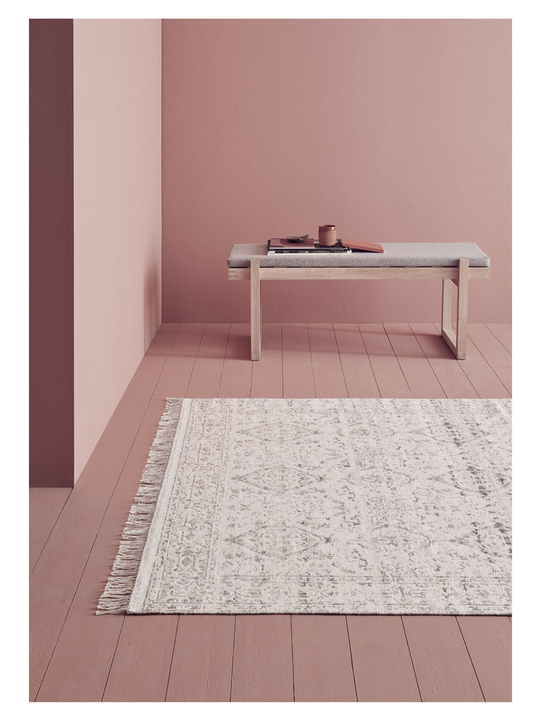 Dolzago Grey hand-woven rug – styled in a living room | Linie Design at Bois Blanc Home, Limassol, Cyprus