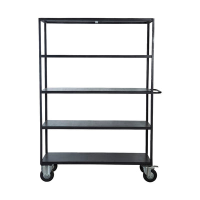 Shelving unit w. 4 wheels, Black