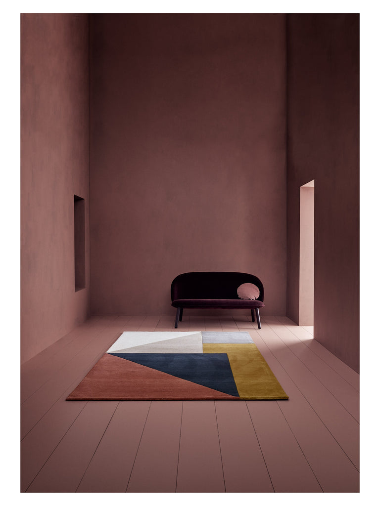 Arguto Multi hand-tufted rug – styled in a living room | Linie Design at Bois Blanc Home, Limassol, Cyprus