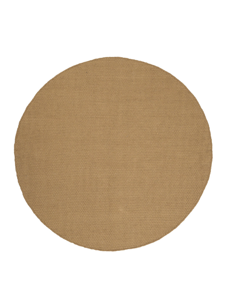 Oksa Mustard hand-woven rug – round shape | Linie Design at Bois Blanc Home, Limassol, Cyprus