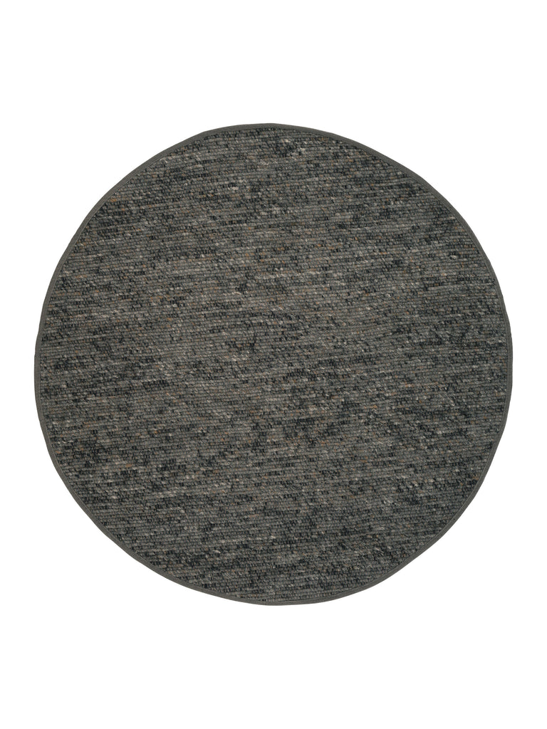 Agner Charcoal hand-woven rug – round shape | Linie Design at Bois Blanc Home, Limassol, Cyprus