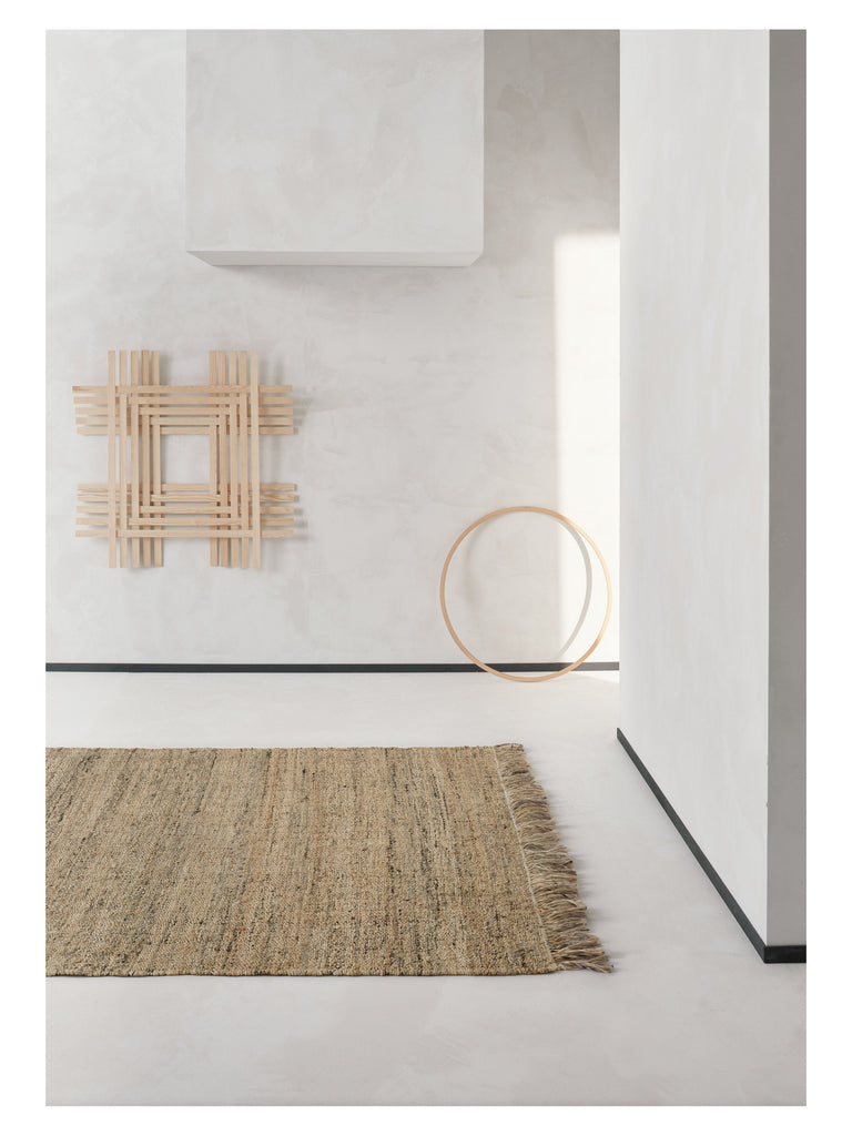 Nessa Natural hand-woven rug – styled in a living room | Linie Design at Bois Blanc Home, Limassol, Cyprus