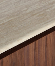 Cargar imagen en el visor de la galería, Travertine/Walnut Tv Cabinet
