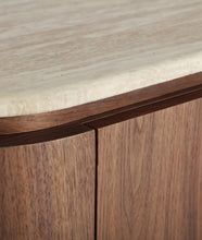 Cargar imagen en el visor de la galería, Travertine/Walnut Tv Cabinet